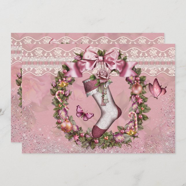 Victorian Christmas Holiday Party Invitation (Front/Back)