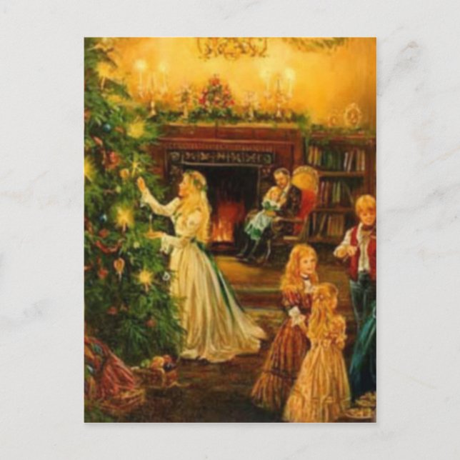 Victorian Christmas Holiday Postcard (Front)