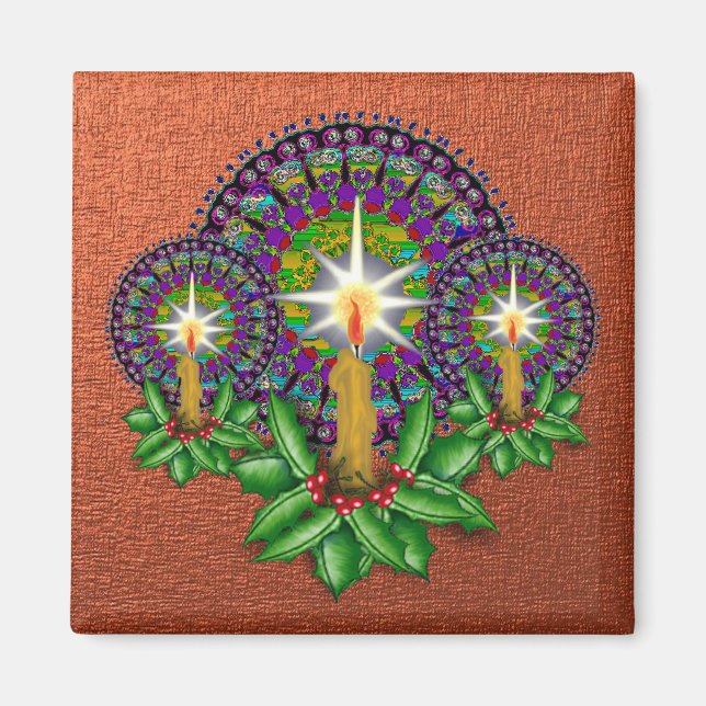 Victorian Christmas Magnet Copper (Front)