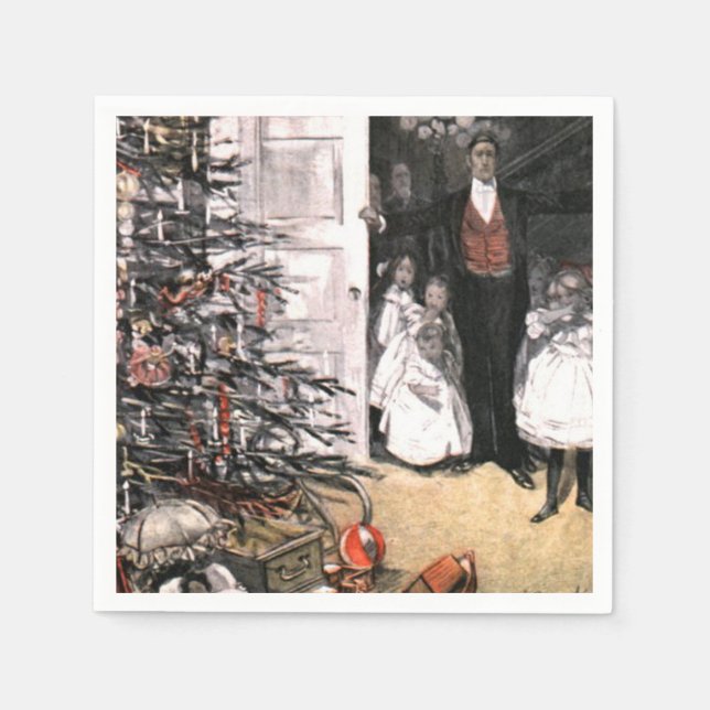 Victorian Christmas Morning Napkin (Front)