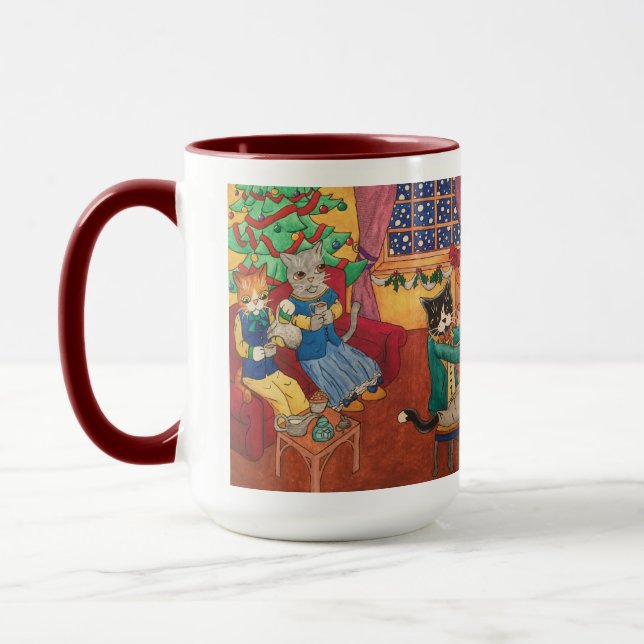 Victorian Christmas Mug (Left)