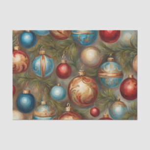 Victorian Christmas Ornaments on Christmas Tree Tissue Paper