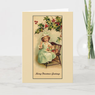 Victorian Christmas Quilter Greeting Card