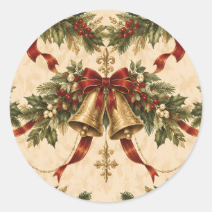 Victorian Christmas Sticker Sheet 3 – Golden Bells