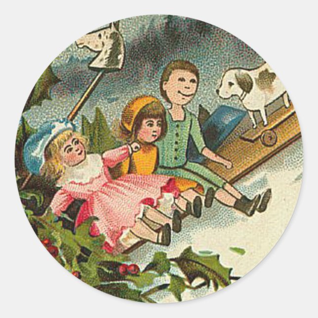 Victorian Christmas Toys sticker (Front)