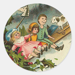 Victorian Christmas Toys sticker