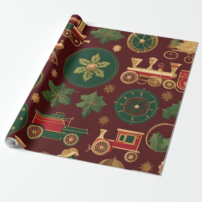 victorian christmas wrapping paper (Unrolled)
