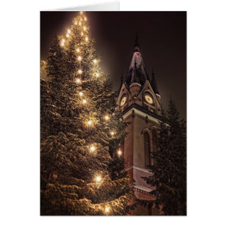 Victorian Church Christmas Card