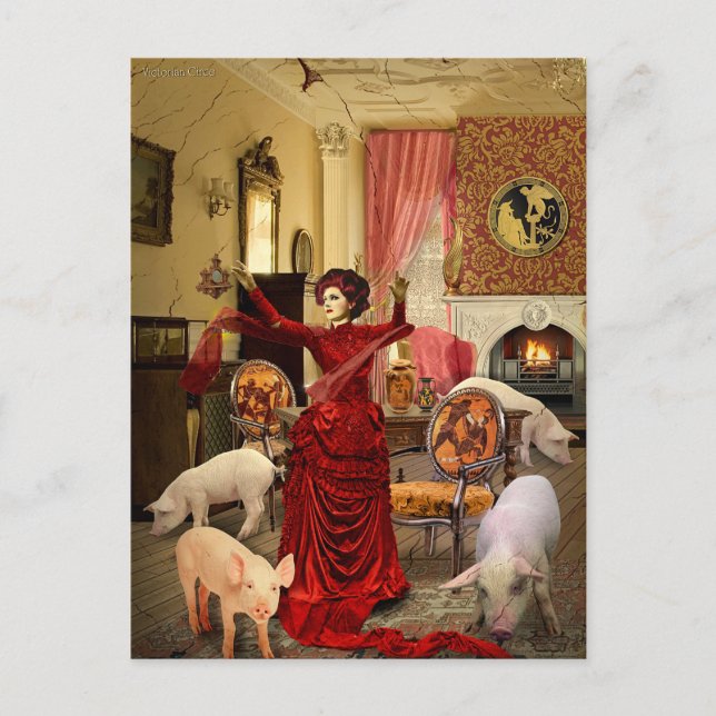 Victorian Circe Holiday Postcard (Front)