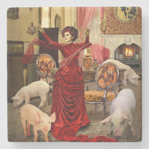 Victorian Circle Stone Coaster