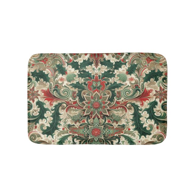Victorian/Classic/Vintage Christmas Bath Mat (Front)