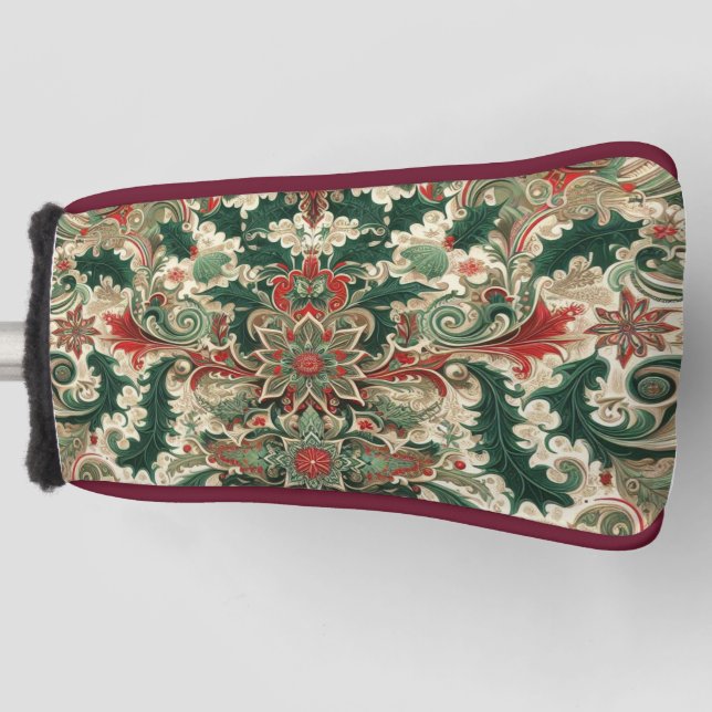 Victorian/Classic/Vintage Christmas Golf Head Cover (Front)