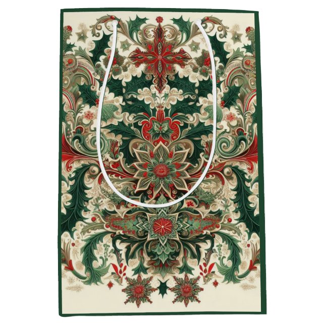 Victorian/Classic/Vintage Christmas Medium Gift Bag (Front)