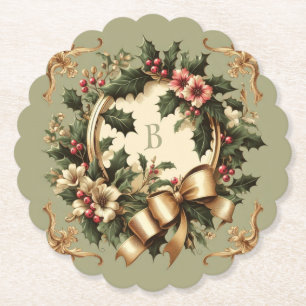 Victorian/Classic/Vintage Christmas Paper Coaster