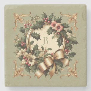 Victorian/Classic/Vintage Christmas Stone Coaster