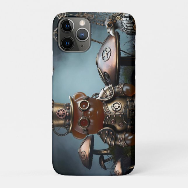 Victorian Clockwork Gummy Bear Mechanical Raven Case-Mate iPhone Case (Back)