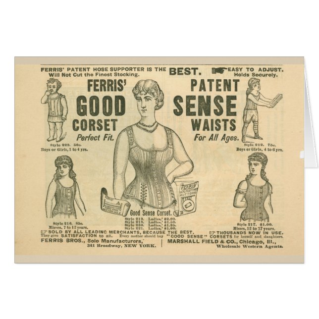 Victorian corset advertisement (Front Horizontal)