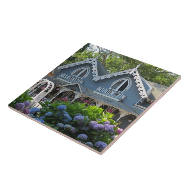 Victorian Cottage in Blue - Martha's Vineyard Tile (Side)