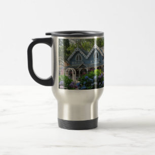 Victorian Cottage in Blue - Martha's Vineyard Travel Mug