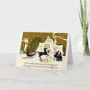 Victorian Country Christmas Greeting Card