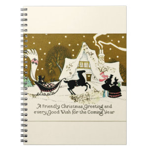 Victorian Country Christmas Spiral Notebook