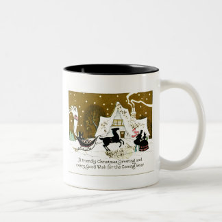 Victorian Country Christmas Two-Tone Coffee Mug