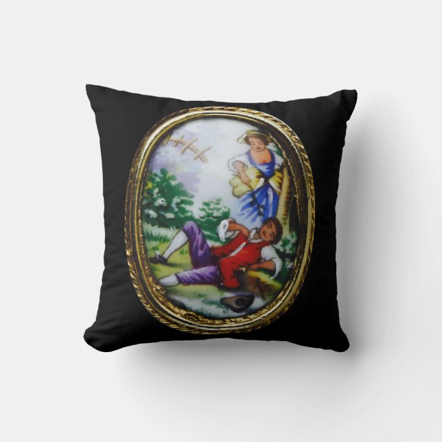 Victorian Couple Courting Cushion (Front)