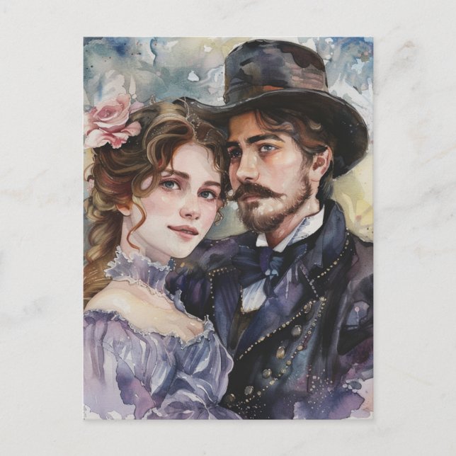 Victorian Couple Postcard (Front)