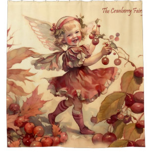 Victorian “Cranberry Fairy"   Shower Curtain
