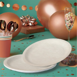 Victorian Cream Wallpaper Paper Plate
