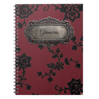Victorian Crimson Lace Spiral Notebook