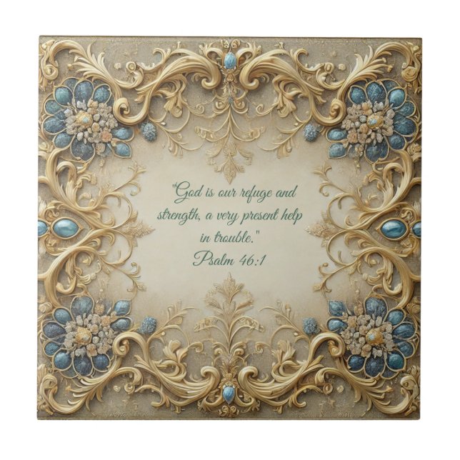 Victorian Customisable Bible Verses  Tile (Front)