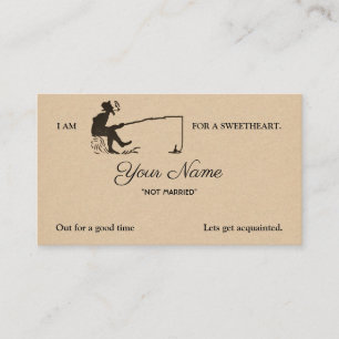Victorian Customisable Fishing Acquaintance Card