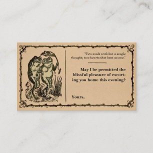 Victorian Customisable Frog Acquaintance Card
