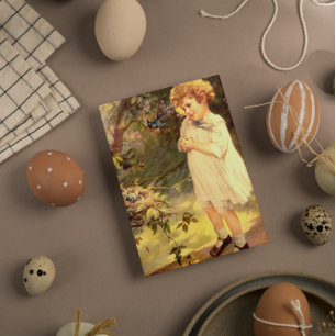 Victorian cutie with birds cards