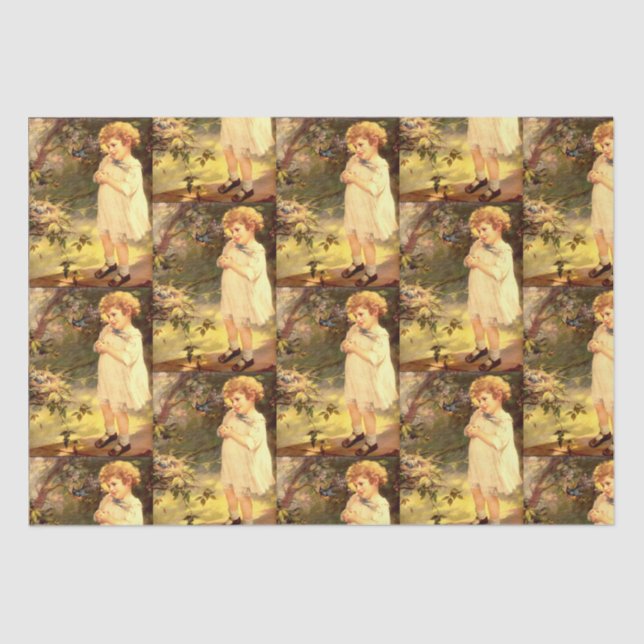 Victorian cutie with birds  tissue paper (Front)