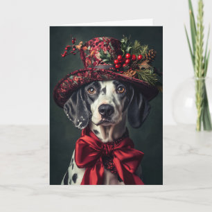Victorian Dalmatian Christmas Holiday Card