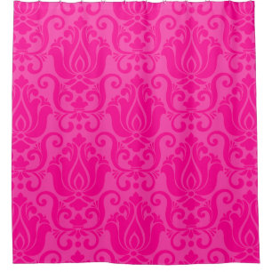 victorian damask antique pink wallpaper ornate shower curtain