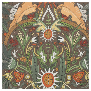 Victorian damask earth fabric