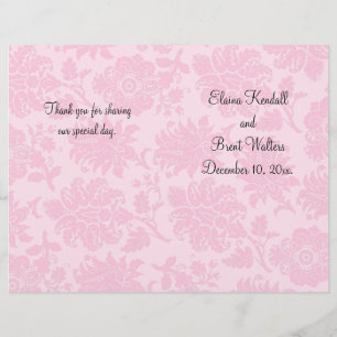 Victorian Damask Wedding Program