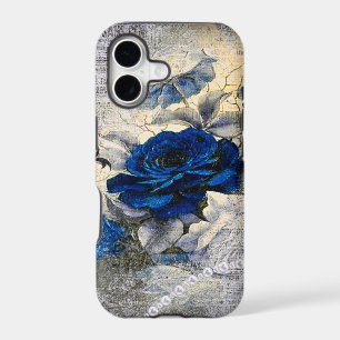 Victorian Dark Blue Rose Ephemera