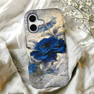 Victorian Dark Blue Rose Ephemera 