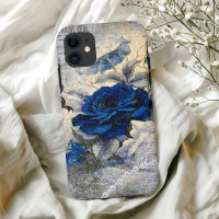 Victorian Dark Blue Rose Ephemera