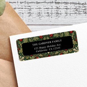 Victorian Dark Botanical red berries Holiday