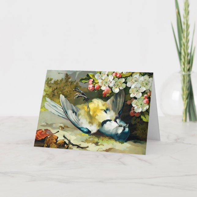 Victorian Dead Bird Christmas Card (Front)