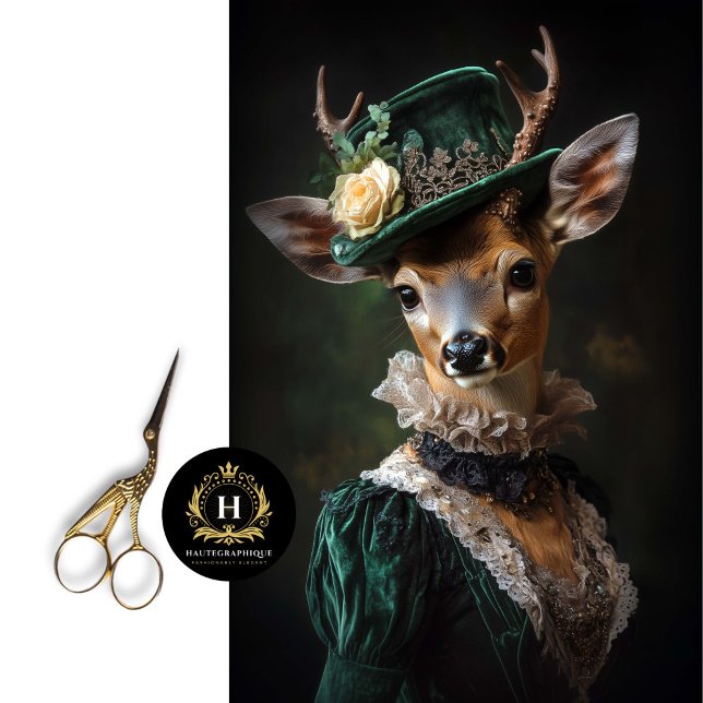 Victorian Deer Portrait Decoupage Tissue Paper (Creator Uploaded)