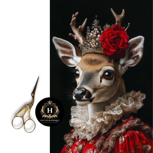 Victorian Deer Portrait Decoupage Tissue Paper (Creator Uploaded)