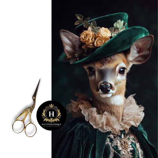 Victorian Deer Portrait Decoupage Tissue Paper (Creator Uploaded)