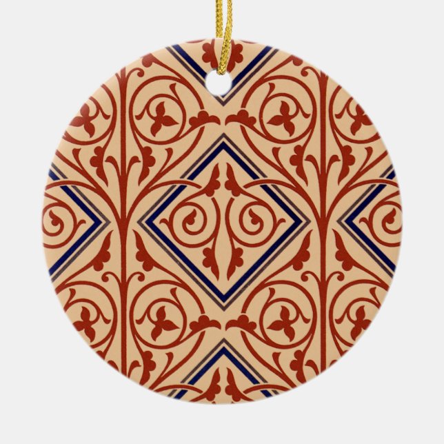Victorian Design #1 at VictoriaShaylee Ceramic Tree Decoration (Front)