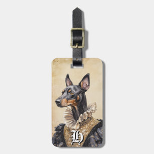 Victorian Doberman Dog Luggage Tags